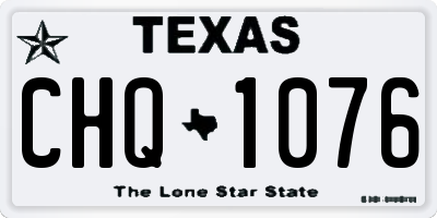 TX license plate CHQ1076