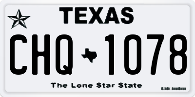 TX license plate CHQ1078