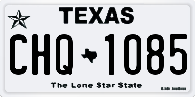 TX license plate CHQ1085