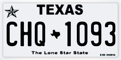 TX license plate CHQ1093