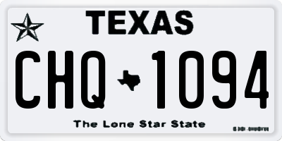 TX license plate CHQ1094