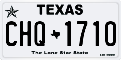 TX license plate CHQ1710