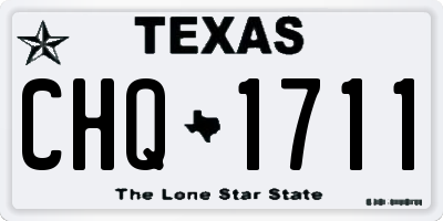 TX license plate CHQ1711