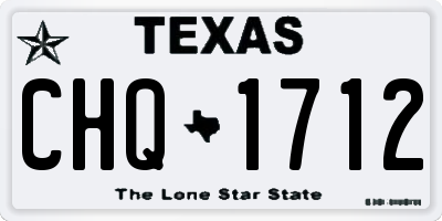 TX license plate CHQ1712