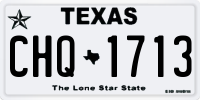 TX license plate CHQ1713