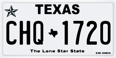 TX license plate CHQ1720
