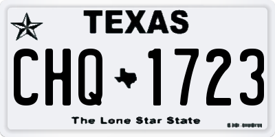 TX license plate CHQ1723