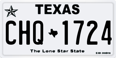 TX license plate CHQ1724