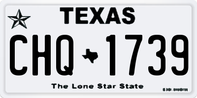 TX license plate CHQ1739