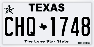 TX license plate CHQ1748