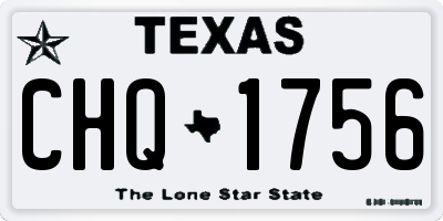 TX license plate CHQ1756