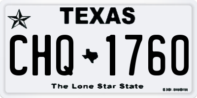 TX license plate CHQ1760