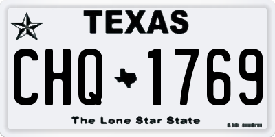 TX license plate CHQ1769