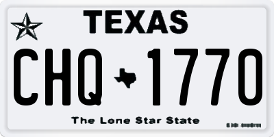 TX license plate CHQ1770