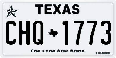 TX license plate CHQ1773