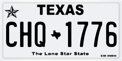 TX license plate CHQ1776