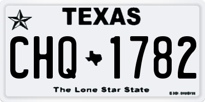 TX license plate CHQ1782
