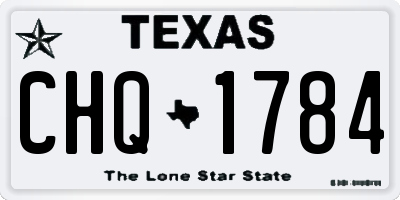 TX license plate CHQ1784