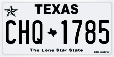 TX license plate CHQ1785