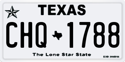 TX license plate CHQ1788