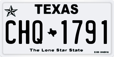 TX license plate CHQ1791