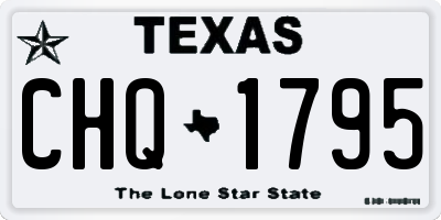 TX license plate CHQ1795