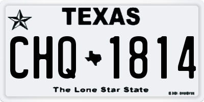TX license plate CHQ1814