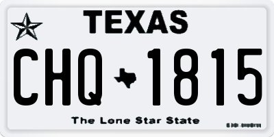 TX license plate CHQ1815