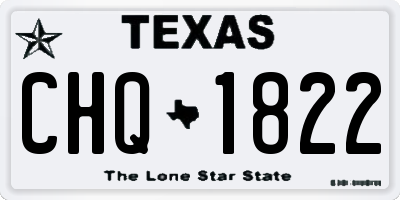 TX license plate CHQ1822