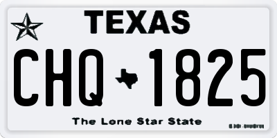 TX license plate CHQ1825