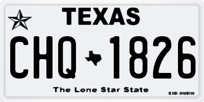 TX license plate CHQ1826