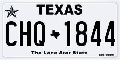 TX license plate CHQ1844