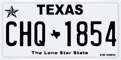 TX license plate CHQ1854