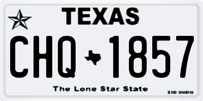 TX license plate CHQ1857