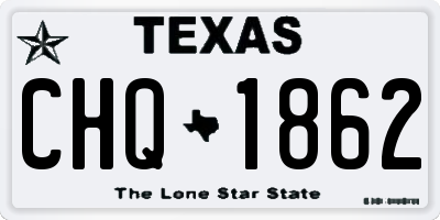 TX license plate CHQ1862