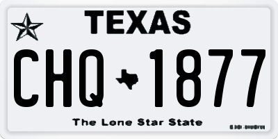 TX license plate CHQ1877