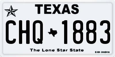 TX license plate CHQ1883