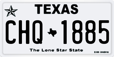 TX license plate CHQ1885