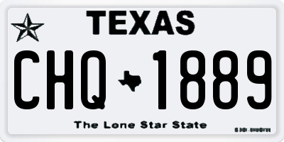 TX license plate CHQ1889