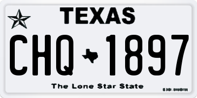 TX license plate CHQ1897