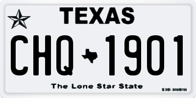 TX license plate CHQ1901