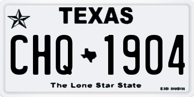 TX license plate CHQ1904