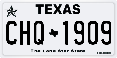 TX license plate CHQ1909