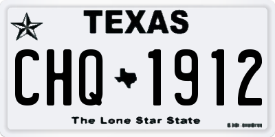 TX license plate CHQ1912