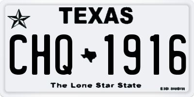 TX license plate CHQ1916