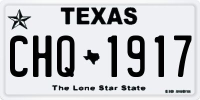 TX license plate CHQ1917