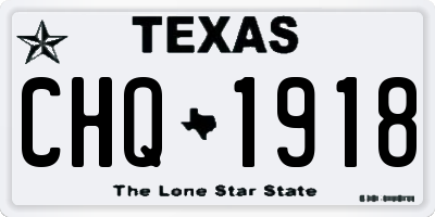 TX license plate CHQ1918