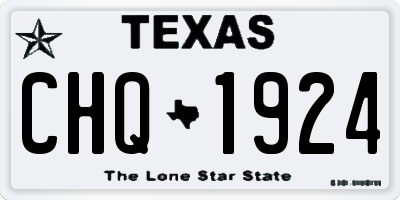 TX license plate CHQ1924