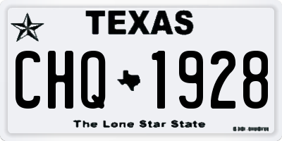 TX license plate CHQ1928