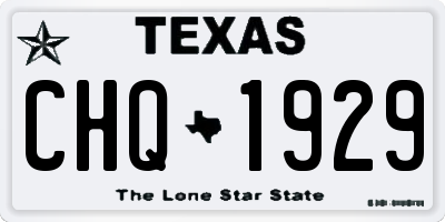 TX license plate CHQ1929